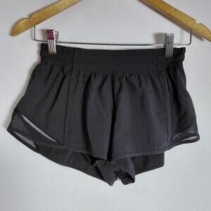 Lululemon Black Athletic Shorts Solid Women Size 6